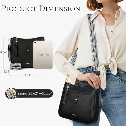 Crossbody Bag for Women Vegan Leather Purse Anti Theft Multi Pockets with Wide Adjustable Strap Shoulder Handbag RFID Trendy2