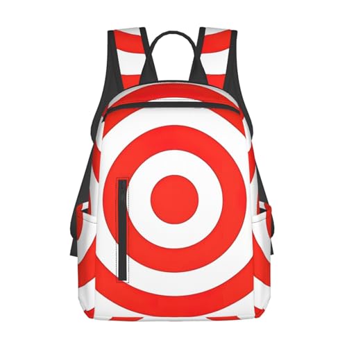 Sac à dos de voyage léger noir polyvalent pour homme et femme Design Target Print