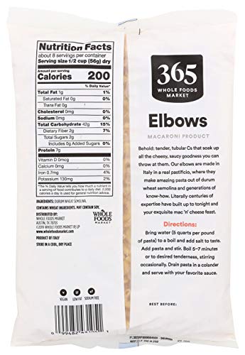 365 By Whole Foods Market, Pasta Elbows, 16 Ounce #TOP1