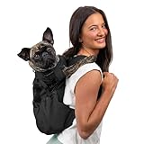 K9 Sport Sack | Dog Carrier Backpack for Small and Medium Pets | Front Facing Adjustable Pack with Storage Bag | Fully Ventilated | Veterinarian Approved (Medium, Air - Jet Black)