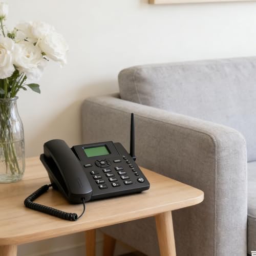 Teléfono inalámbrico de escritorio GSM Dual SIM 2G miniatura 2