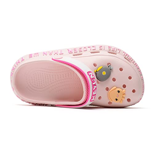 Azooken Kid's Cute Clogs Slippers Girls Boys Non-Slip Slippers Slides Children Cartoon Garden Shoes Beach Pool Water Shower Outdoor Lightweight Sandals(1823-Pink31) #TOP1