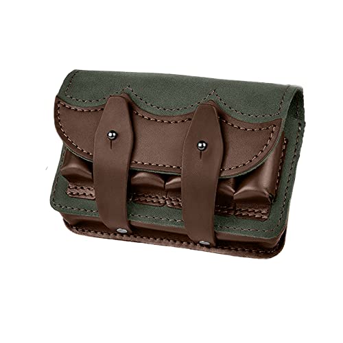 Bronzedog Leather Ammo Cartridge Belt Shell Holder Rifle Pouch Shotgun Bag Hunting Wallet .30-30 .30-06 .308 Cal 12/16 Gauge (12 Gauge) #TOP3