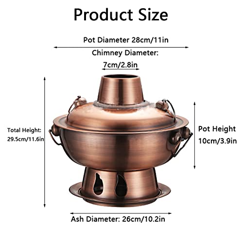 Olla tradicional china de cobre para hot pot miniatura 6