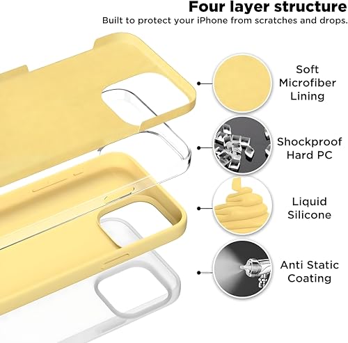 Image of Aa TrendX Silicon Case Cover Compatible with iPhone 13 Pro Max Case Cover | Slim Fit Silicone Back Case for iPhone 13 Pro Max /Camera Protection /Hard Edge /Premium Back Case Cover / (Yellow)