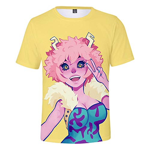 XTHY Manches Courtes Anime 753D Anime Japonais My Hero Academy Trend 3D Impression Couleur T-Shirt à Manches Courtes-E Style_  130 Cover