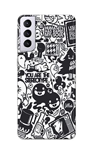 Image of Printed Hard Back Cover Case for Samsung Galaxy S21 Plus 5G | S21+ 5G Back Cover (Mixed Cartoon) -702