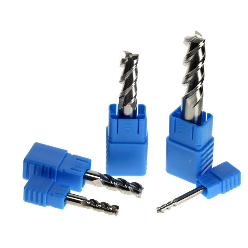 fresas para router, Fresa de tres hojas con recubrimiento aleación acero tungsteno for mecanizado CNC aluminio y madera en varios tamaños(3.0mmX50L)