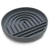 Should We Go? Slow Feeder for Dogs & Cats, The Slowdown Bowl Silicone Slow Eating Mealtime Solution with Modern Lick Mat Design, Reduces Gulping, Fits 1 Cup, 6” Across x 1.25” Tall, Small-Charcoal
