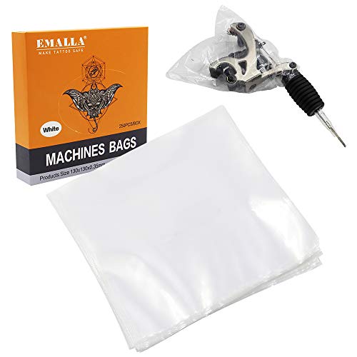 Autdor Tattoo Machine Covers - 250PCS Disposable Sleeves, White Machine Bags for Tattoo Supplies, Kits