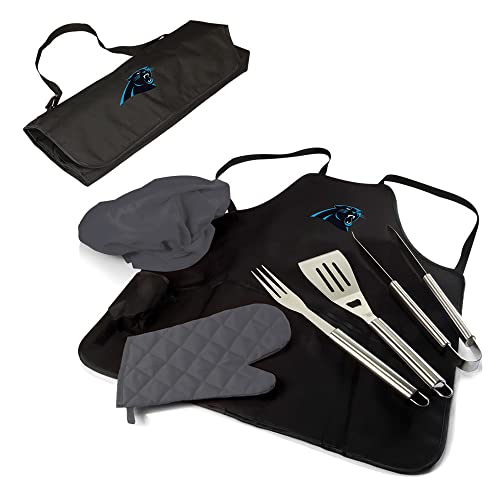 Image of Picnic TIME BBQ Apron Tote Pro Grill Set, (Black with Gray Accents)