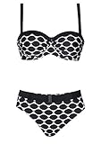 Bandeau OPERA Bikini 3 schwarz/Weiss 36 D