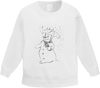 Azeeda 'Snowman In The Rain' Kid's Sweatshirt/Jumper (3-4 Years) (KW00014155)