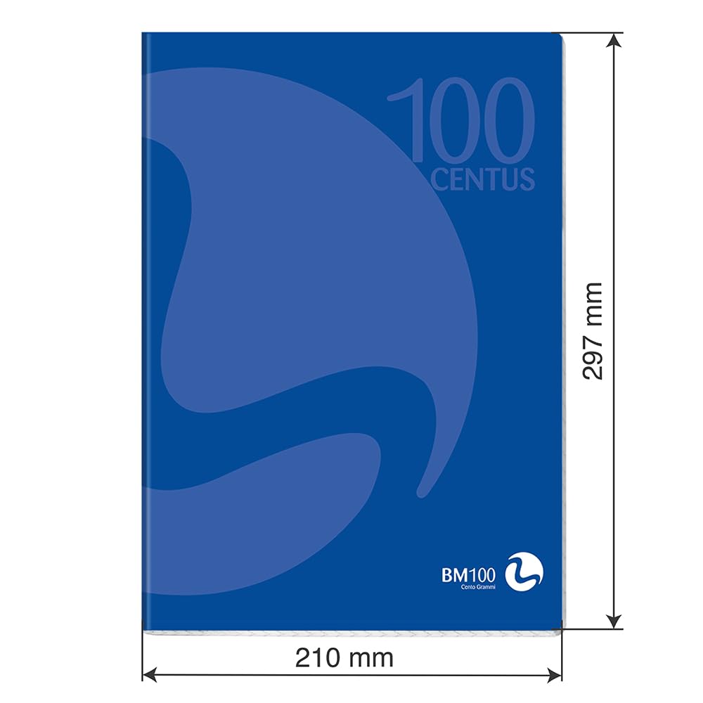 BM BeMore Centus 0101037 Exercise Book A4 4F Ruled 4 mm Squared with Margin Paper 100 g/m² Assorted Colours Pack of 12 - Image 4