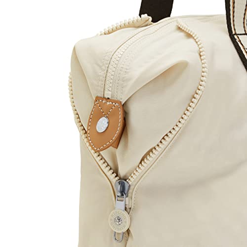 Kipling Women's Art Medium Tote Bag, Lightweight Large Weekender, Travel Handbag, Light Sand #TOP5