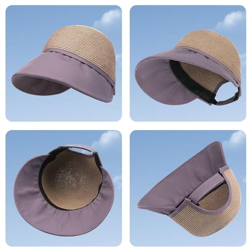 Women's Large Brim Sunscreen Hat, UPF 50+ Adjustable Wide Brim Spliced Breathable Sun Hat, Breathable4