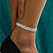 Silver Ankle Bracelets for Women Gold Anklets for Women Waterproof Stainless Steel Link Chain Anklet Tennis Rhinestone Diamond Anklets for Women Heart Butterfly Anklets for Teen Girls Summer Beach