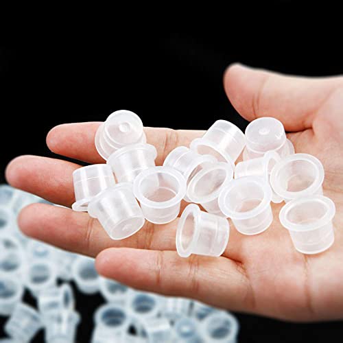 Tattoo Ink Caps 300 Pieces With 1 Cup Holder - Mixed Sizes 100 Small 100 Medium 100 Large For Tattoo Ink Tattoo Supplies Tattoo Sets #TOP6