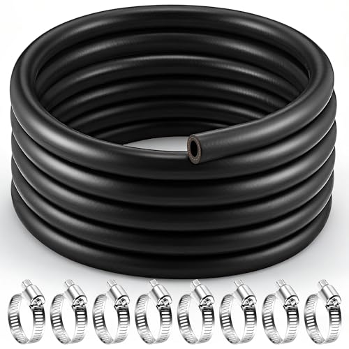 20FT 3/4" Heater Hose with 8 Clamps, EPDM Rubber Coolant Hose for Car Engine & Radiator, High Pressure 100PSI, 3/4 Heater Line Automotive