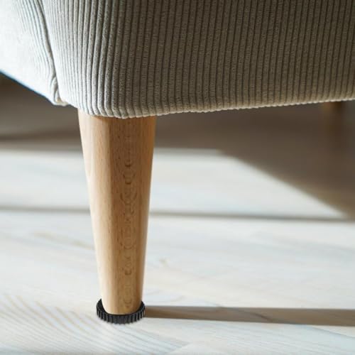 Image of balacoo Anti Slip Chair Pads with Shock Absorber 12 Pack M8 Screw Table Feet Levelers Pe Material Furniture Floor Protectors 1.96X1.96X1.18 Inch for Home and Garden