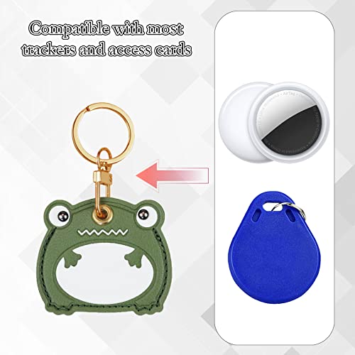 Image of Leather Keychain Case Holder Compatible with Apple AirTag, GPS Airtag Keychain Finder Tracker with Key Ring, Anti-Scratch Protective Air Tag Cover | Leather
