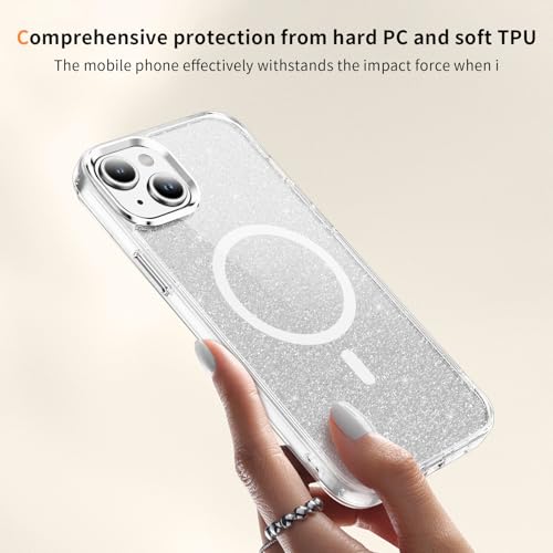 Coque magnétique pour iPhone 14 de 6,1" transparente antichoc