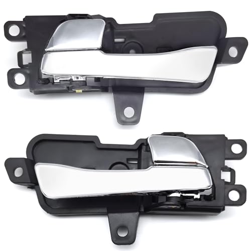 Image of Interior Chrome Door Handle Compatible with Hyundai Sonata 2011-2015, Front or Rear Left & Right Side Replaces OE# 826103S010, 82610-3S010