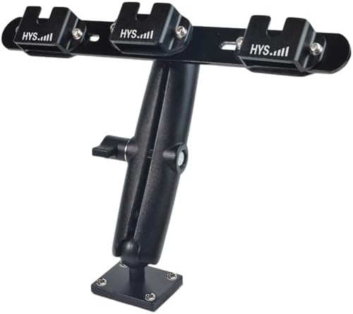 HYS Heavy Duty Tablet Mount for Truck & Vehicle, Drill Base Walkie Talkie/Handheld Mic Holder