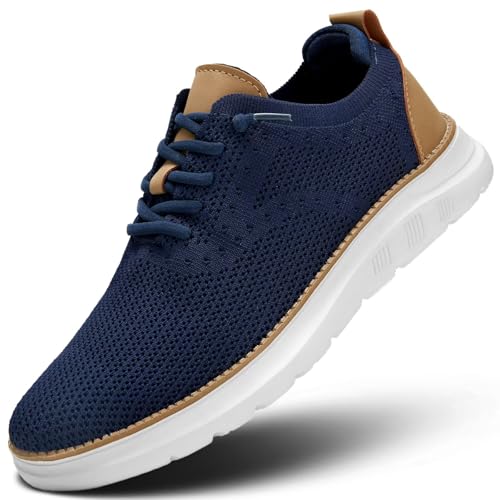 Image of Men's Mesh Sneakers Oxfords Lace-Up Lightweight Casual Walking Shoes Driving Shoes