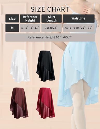 Women Semi-Sheer Dance Skirt Irregular Wrap Ballet Skirts Match Leotards in Summer4
