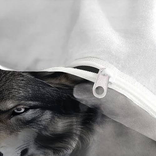 Housse de couette grey wolf microfibre douce et confortable avec taies - 5