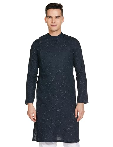 Image of Manthan Cotton Solid Kurta for Men