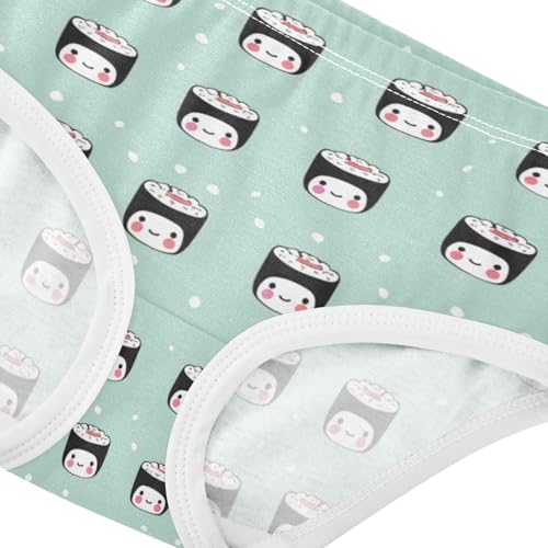 ZZKKO Cute Sushi Girls Underwear Toddler Panties for Girls Comfort Brief Size 2-8T3