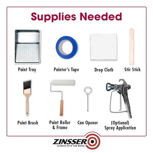 qt Zinsser 276087 White Ginser, Kabiki Ring Primer, Water Based Mildew Sterilizing Primer