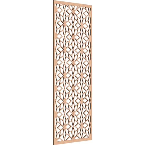 Image of 33 3 /8 inchW x 84 3 /8 inchH x 3 /8 inchT Lake Decorative Fretwork Wood Wall Panels, Alder
