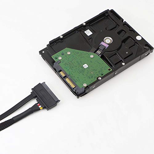 image for XMSJSIY SATA 6G Data Cable, SATA Power 2-in-1 Extension Cord, LP4 IDE 