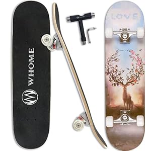 WHOME Pro Skateboard Komplett Deer