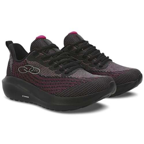 Tênis Olympikus Acqua Feminino (Preto e Rosa, BR, Adulto, Numérico, 36)