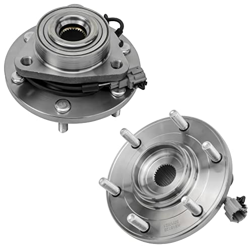 Image of Detroit Axle - 2pc Front Wheel Bearing Hubs for 08-12 Nissan Titan Armada 08-10 Infiniti QX56, 2008 2009 2010 2011 2012 Replacement Wheel Bearing and Hubs Assembly