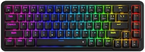 Redragon K709 65% Wired Gasket RGB Gaming Keyboard, 68 Keys Hot-Swap Compact Mechanical Keyboard w/Free-Mod Socket, 3-Layer Noise Dampening & Dedicated Arrow Keys, Quiet Custom Linear Switch
