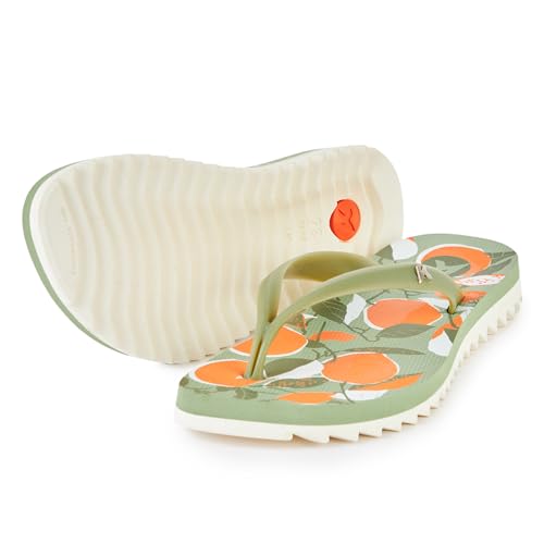 Kenner, SANDÁLIA FEMININA KENNER IBIZA PRO DNF-03 EM SILICONE VERDE LARANJA Cor:Verde;Tamanho:37