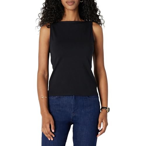 Amazon Essentials Womens Slim Fit Layering Tank Black X-Large