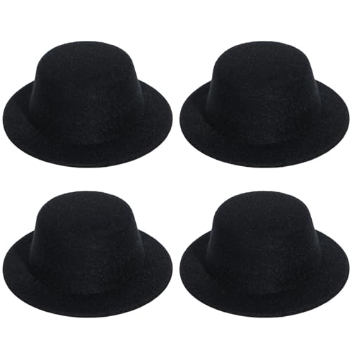 Mini chapeau melon pour poupée et loisirs créatifs FOMIYES (lot de 4)