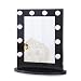 Chende Hollywood Makeup Vanity Mirror with Light Tabletops Lighted Mirror with Dimmer, LED Illuminated Cosmetic Mirror with LED Dimmable Bulbs, Wall Mounted Lighting Mirror (Black)