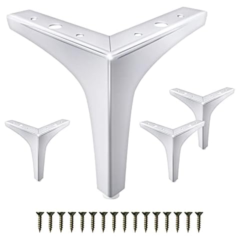 GOSCHE 6 Inch Chrome Sofa Legs Set Cover