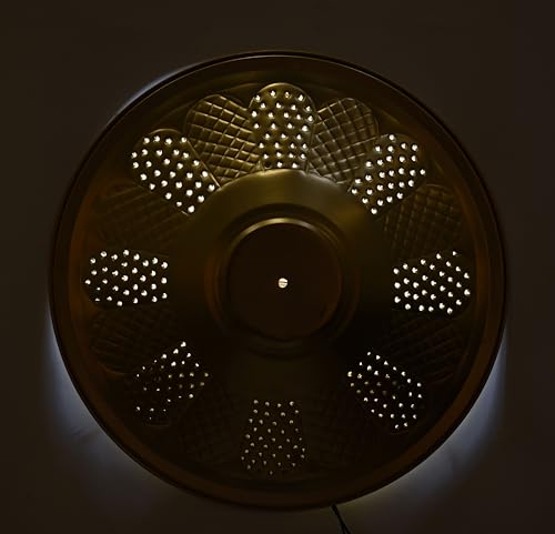 Image of BENE Altos Stainless Steel Indoor Modern Wall Lamp, E-27 Base Wall Light for Home Decor, Kitchen, Living Room, Bedroom, 36 cm (Gold, Pack of 2)
