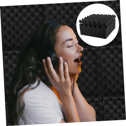 Paneles acústicos absorbentes de sonido Totority 8pcs alta densidad para insonorización, auto adhesivos, ligeros para dormitorio y estudios de grabación miniatura 7