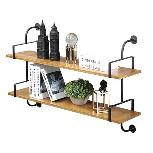 Estantería organizadora de pared de 2/3 niveles, estantería flotante industrial de 23.6 a 47.2 pulgadas para pared, estante de exhibición de almacenamiento multiusos, estante de almacenamiento de