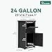YITAHOME Anti-Theft Package Delivery Box for Outside w/Lockable Security System, Outdoor Waterproof Parcel Drop Storage Boxes Resin Drop Box for Porch House Curbside, Black
