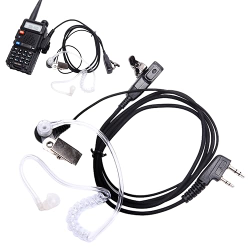 syayw Walkie Talkie Auriculares con micrófono - Walkie Talkie Radio Auriculares | Tubo acústico oculto | Auriculares Walkie para Walkie Talkie - Accesorios de seguridad